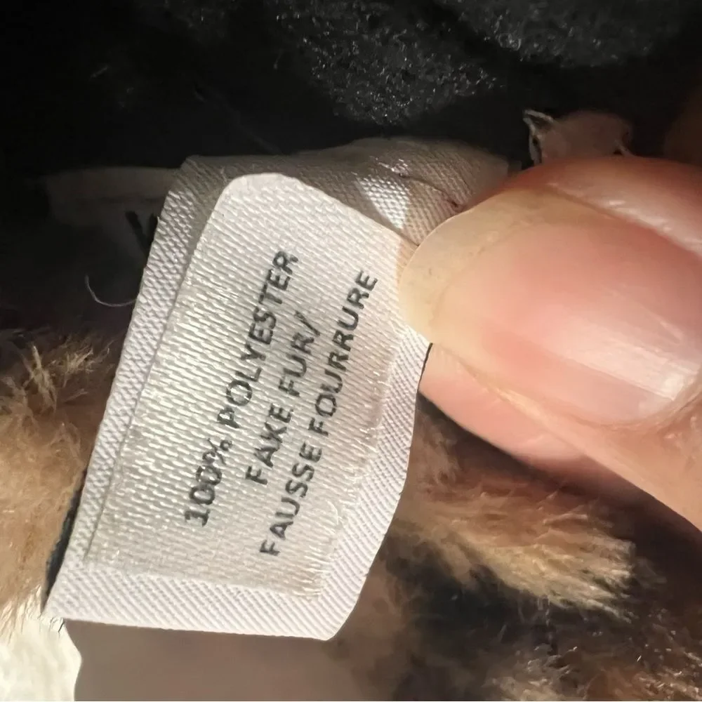 Nordstrom Leopard Print Faux Fur Mittens Girls NEW One Size